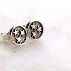 Tennessee Tristar Sterling Silver Earrings